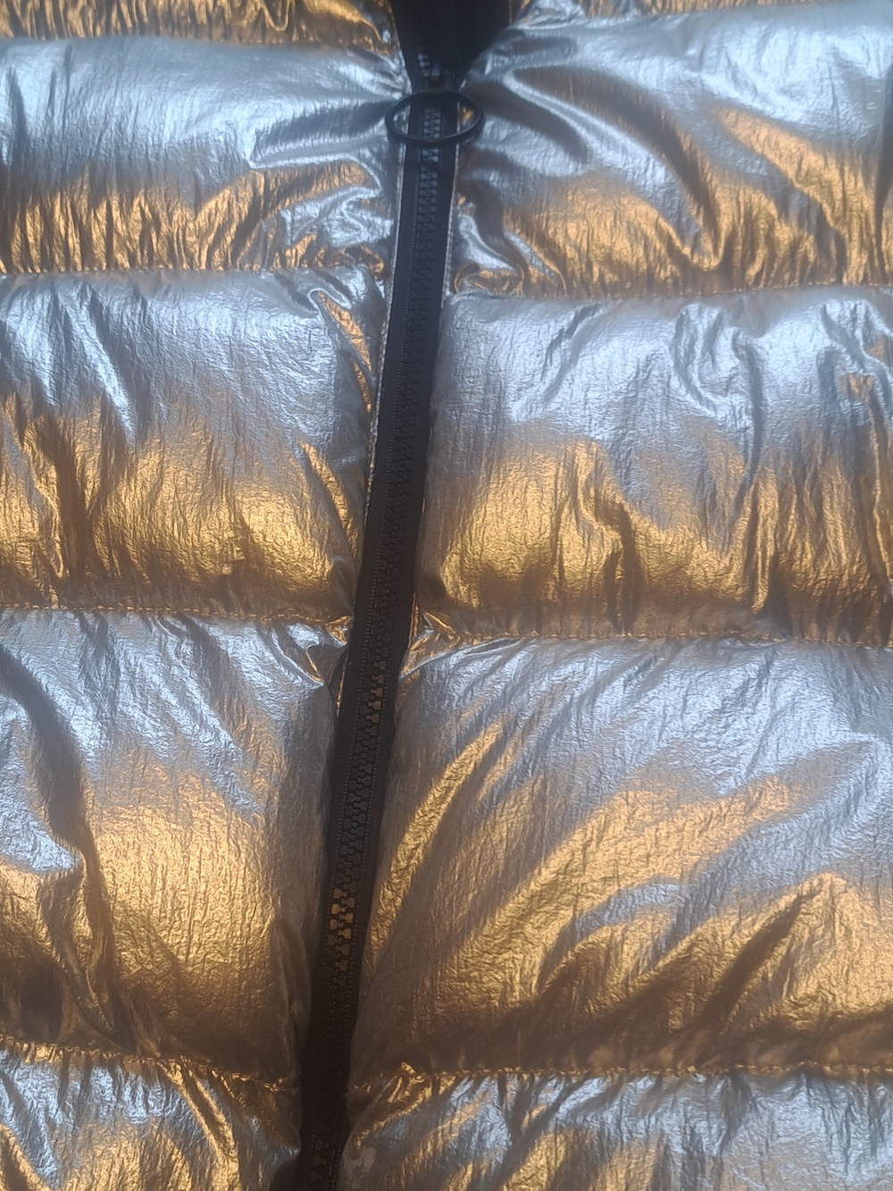 Metallic Silver Puffer Jacket - Picture 4 of 4